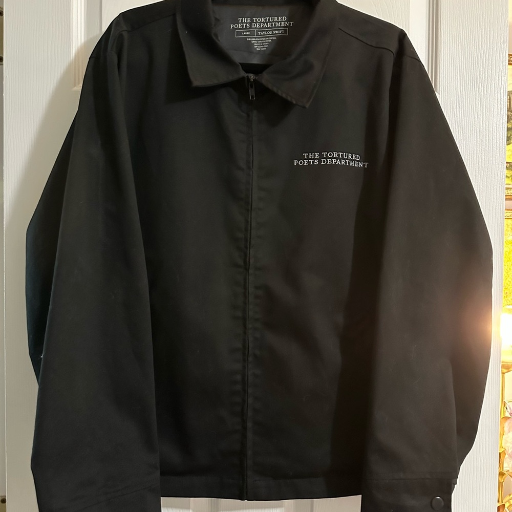 Taylor Swift Tortured Poets Department Black Jacket LARGE
